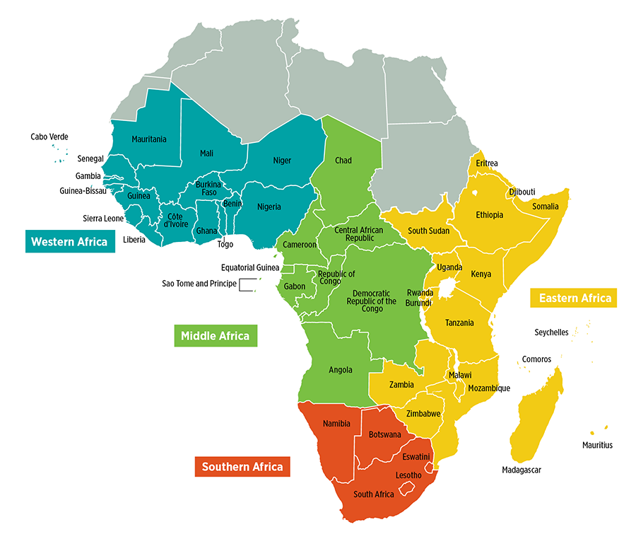 Sub-Saharan Africa Map